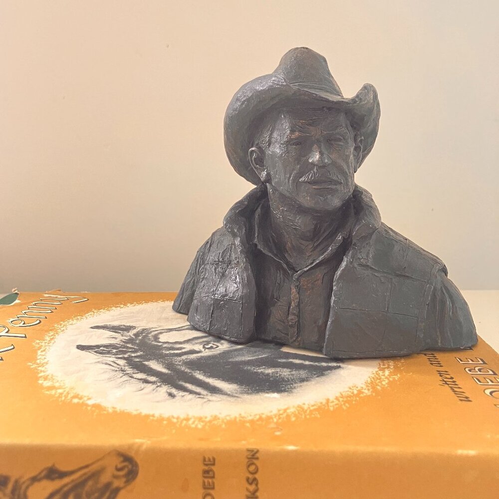 Michael Garman Cowboy Bust 'Cutting the Dust' 1974